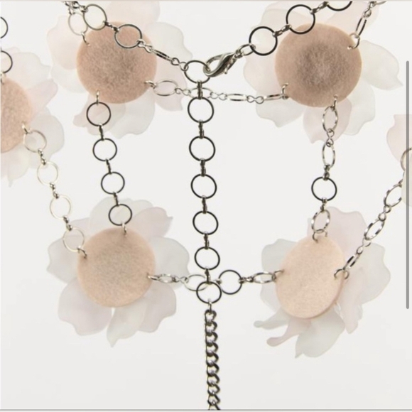 Zara Beaded Floral Metal Top - Picture 2 of 5